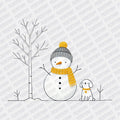 Snowman and Dog DTF transfer - Print Pony‚Äö√ë¬¢