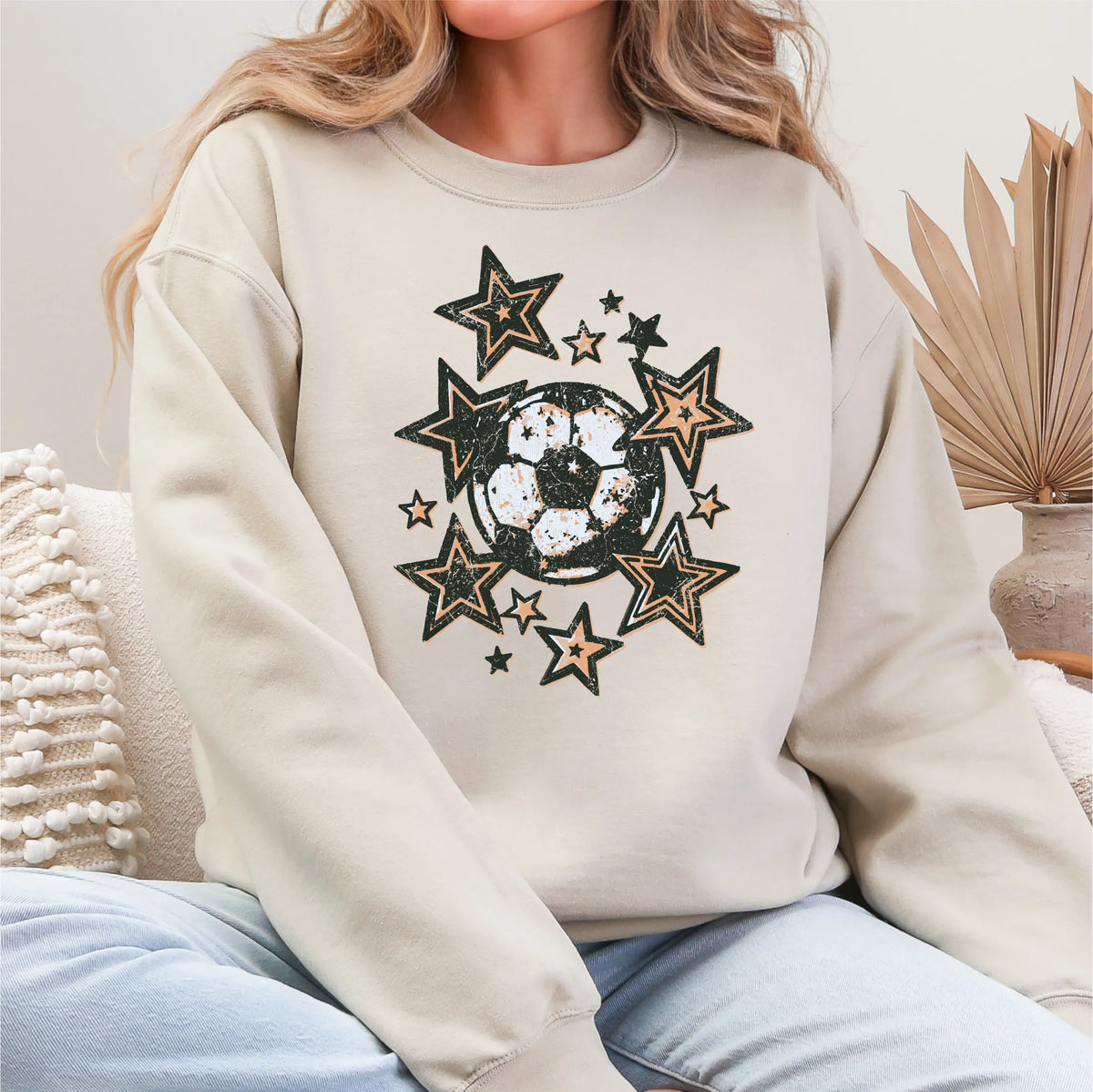 Vintage Distressed Soccer DTF Transfer