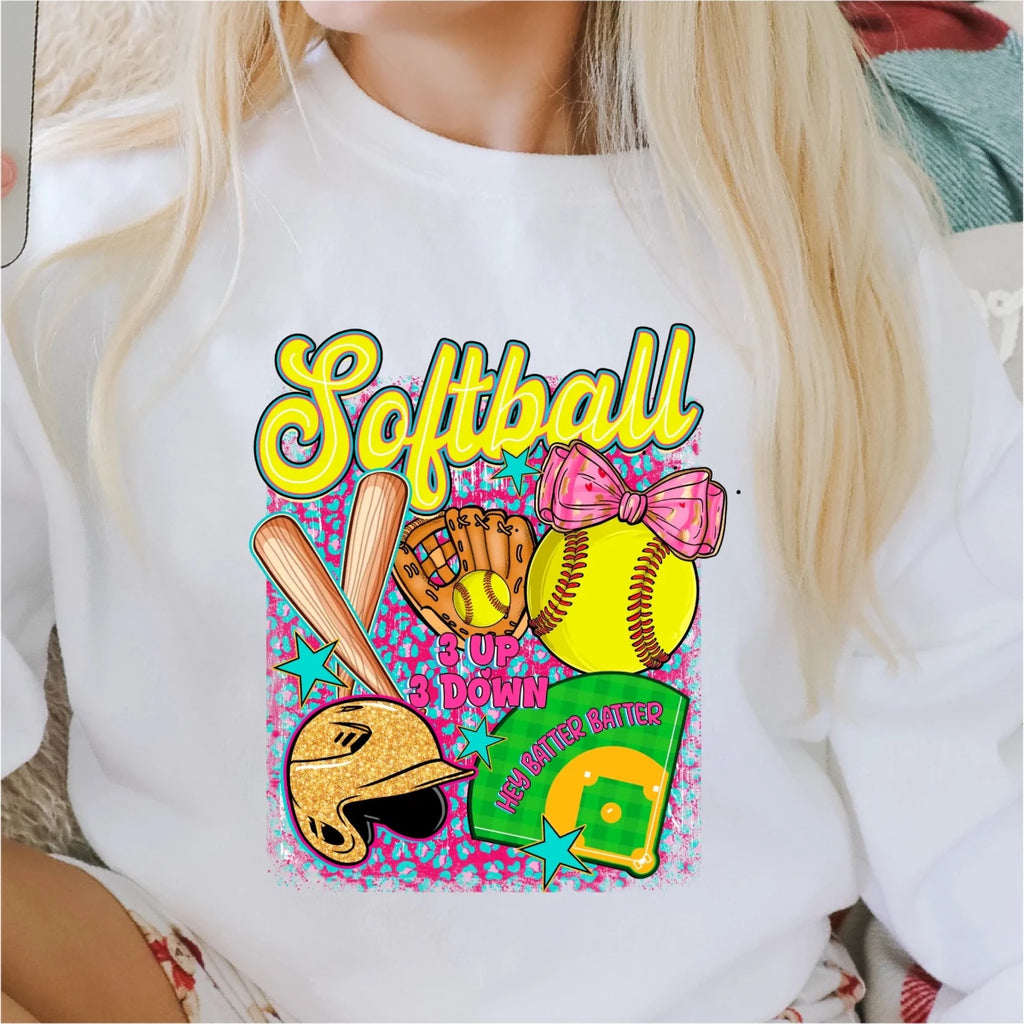 Softball Coquette DTF Transfer - PrintPony