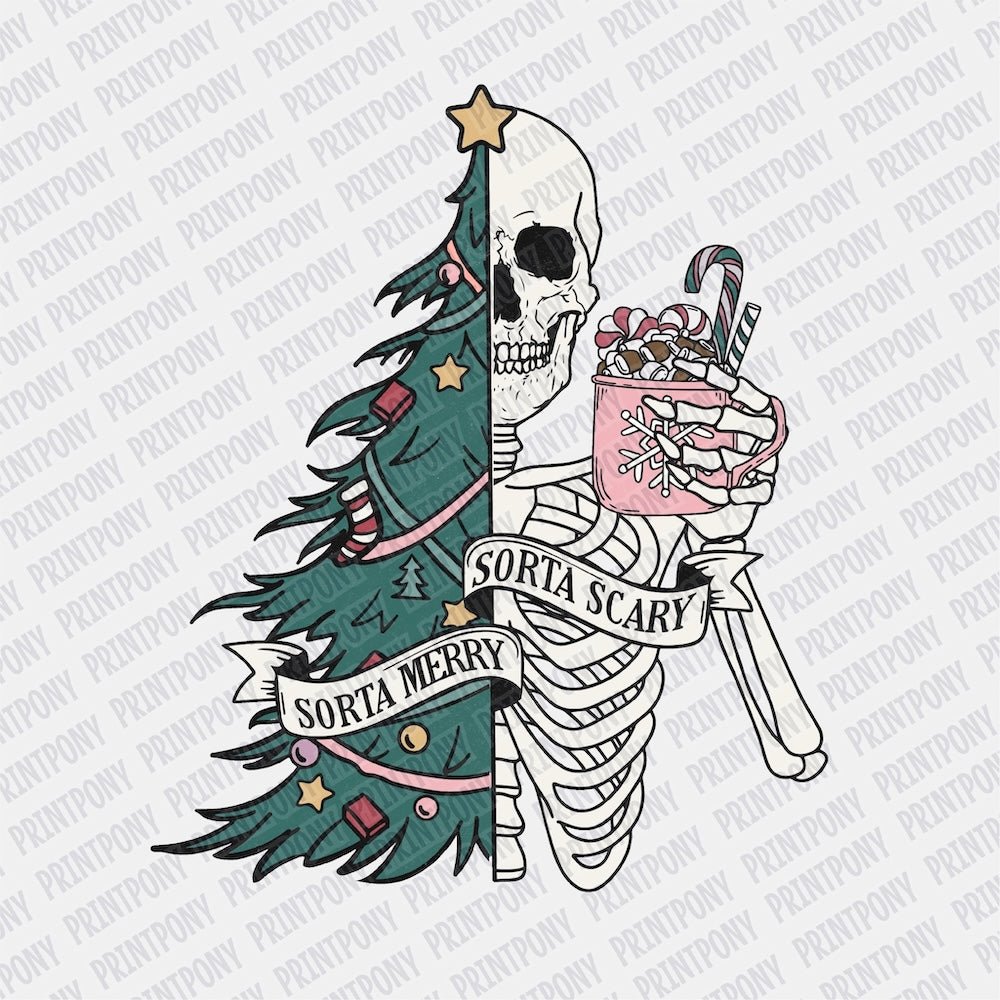 Sorta Merry, Sorta Scary DTF transfer - Print Pony‚Ñ¢