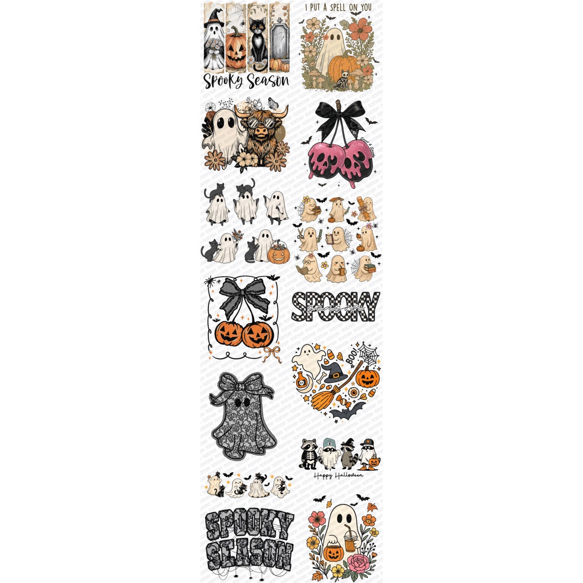Spooky Season Halloween Premade Gang Sheet (22.5" x 72") - PrintPony™