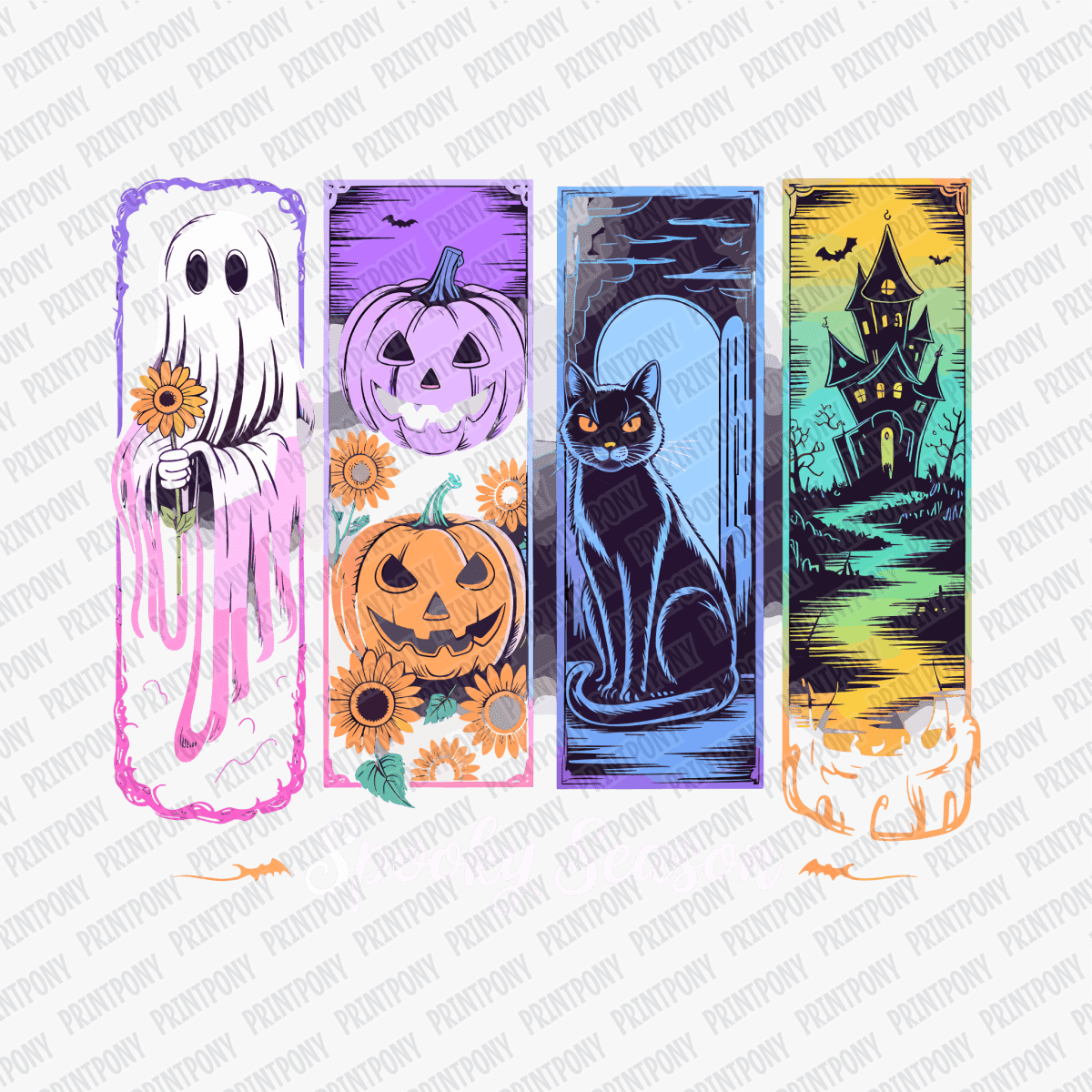 Spooky Season Neon Brushstroke DTF Transfer - PrintPony™