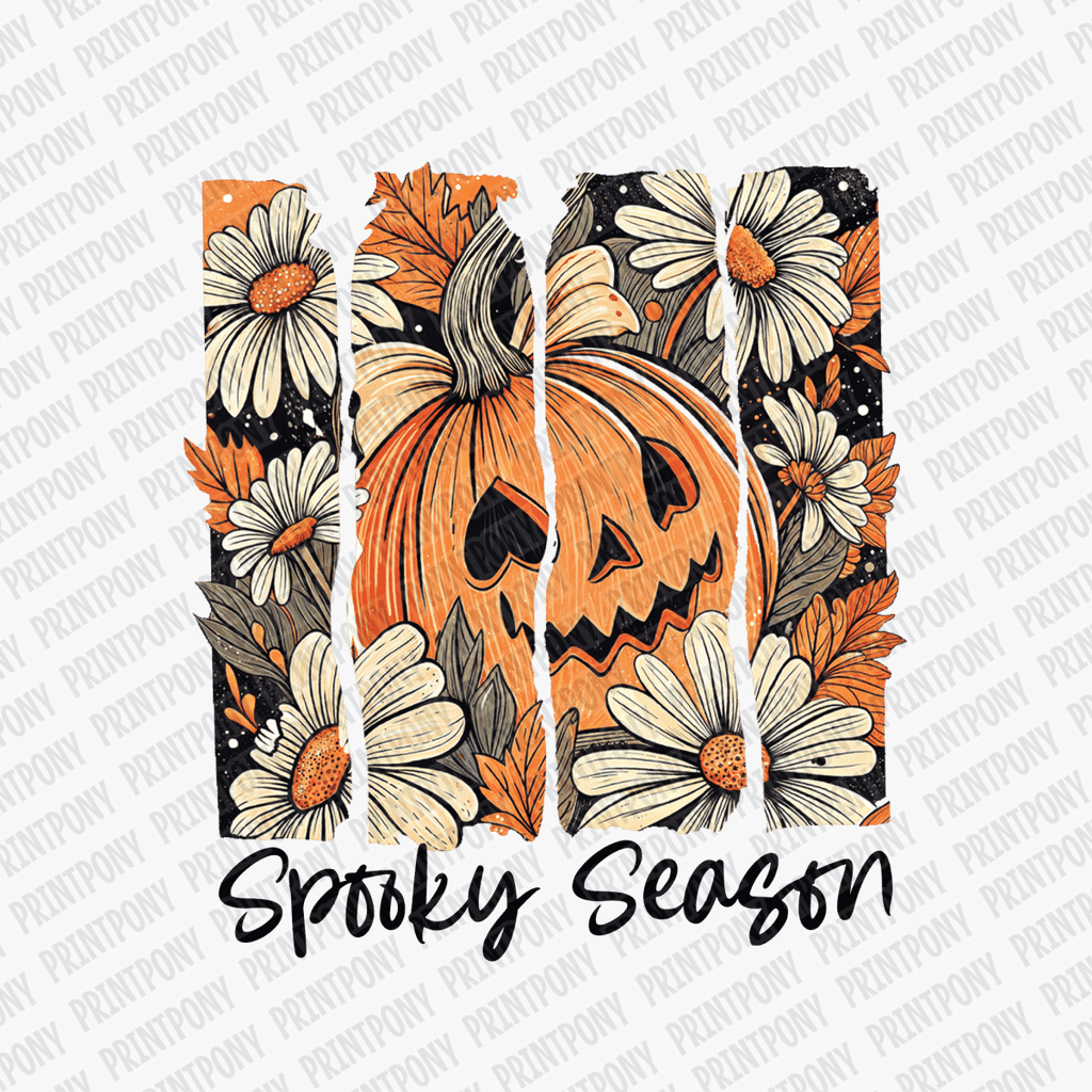Spooky Season Pumpkin Halloween DTF Transfer - PrintPony