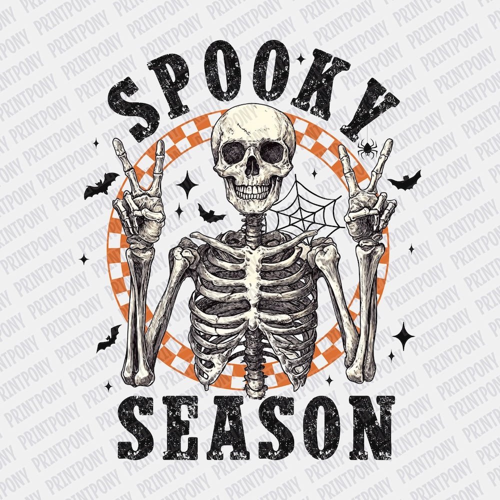 Spooky Season Skeleton DTF transfer - Print Pony