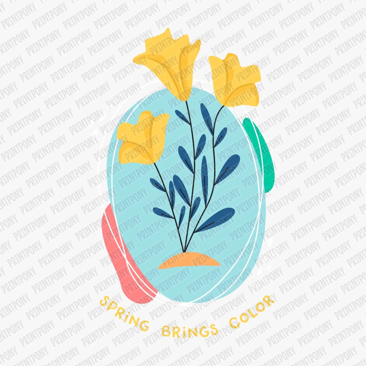 Spring Brings Color DTF Transfer - PrintPony