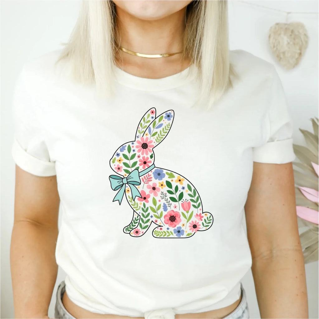 Spring Coquette Floral Bunny DTF Transfer - PrintPony