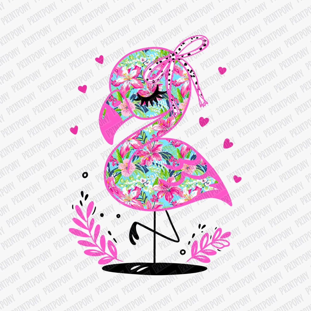 Spring Pink Flamingo DTF Transfer - PrintPony