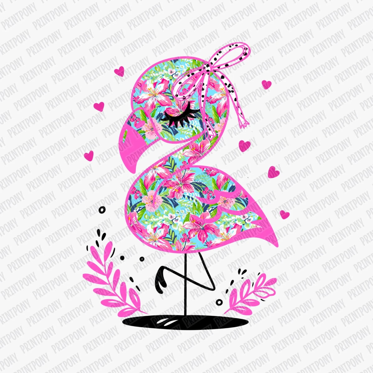 Spring Pink Flamingo DTF Transfer - PrintPony