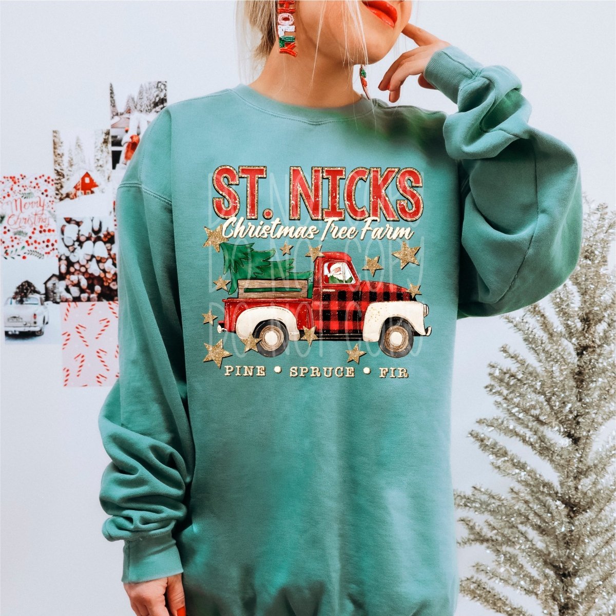 St. Nick's Christmas Tree Farm DTF transfer - PrintPony