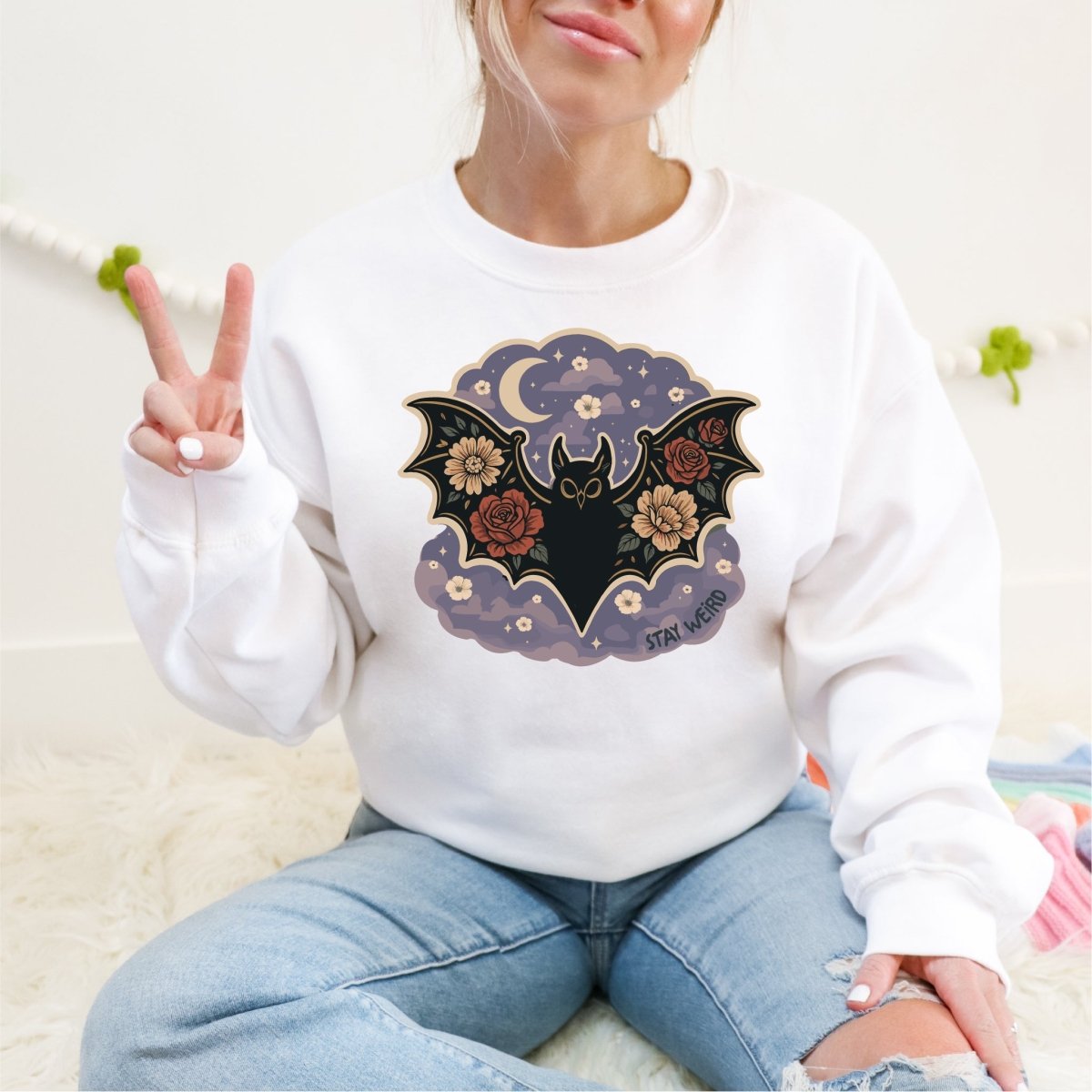 Stay Weird Bat Halloween DTF Transfer - PrintPony