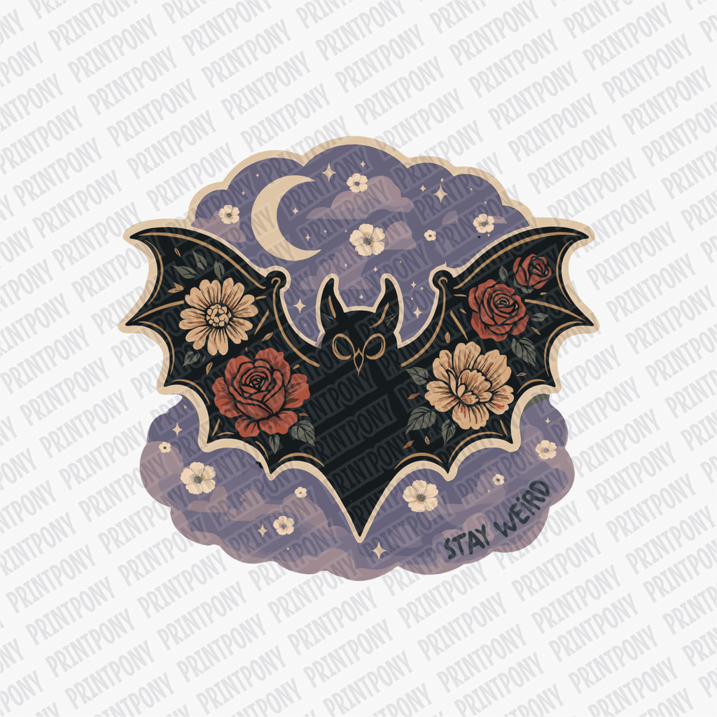 Stay Weird Bat Halloween DTF Transfer - PrintPony