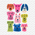 Summer Dog Collage DTF Transfer - PrintPony