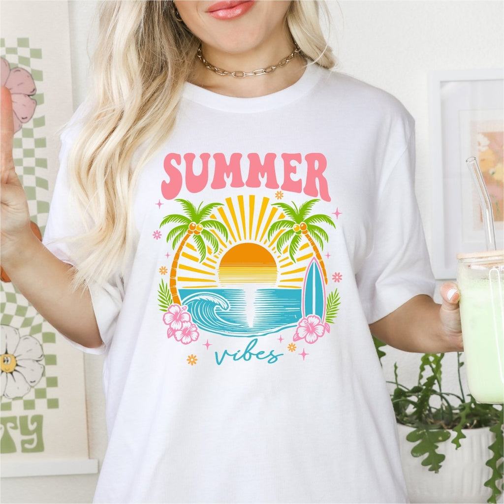 Summer Vibes Beach Scene - DTF transfer - PrintPony