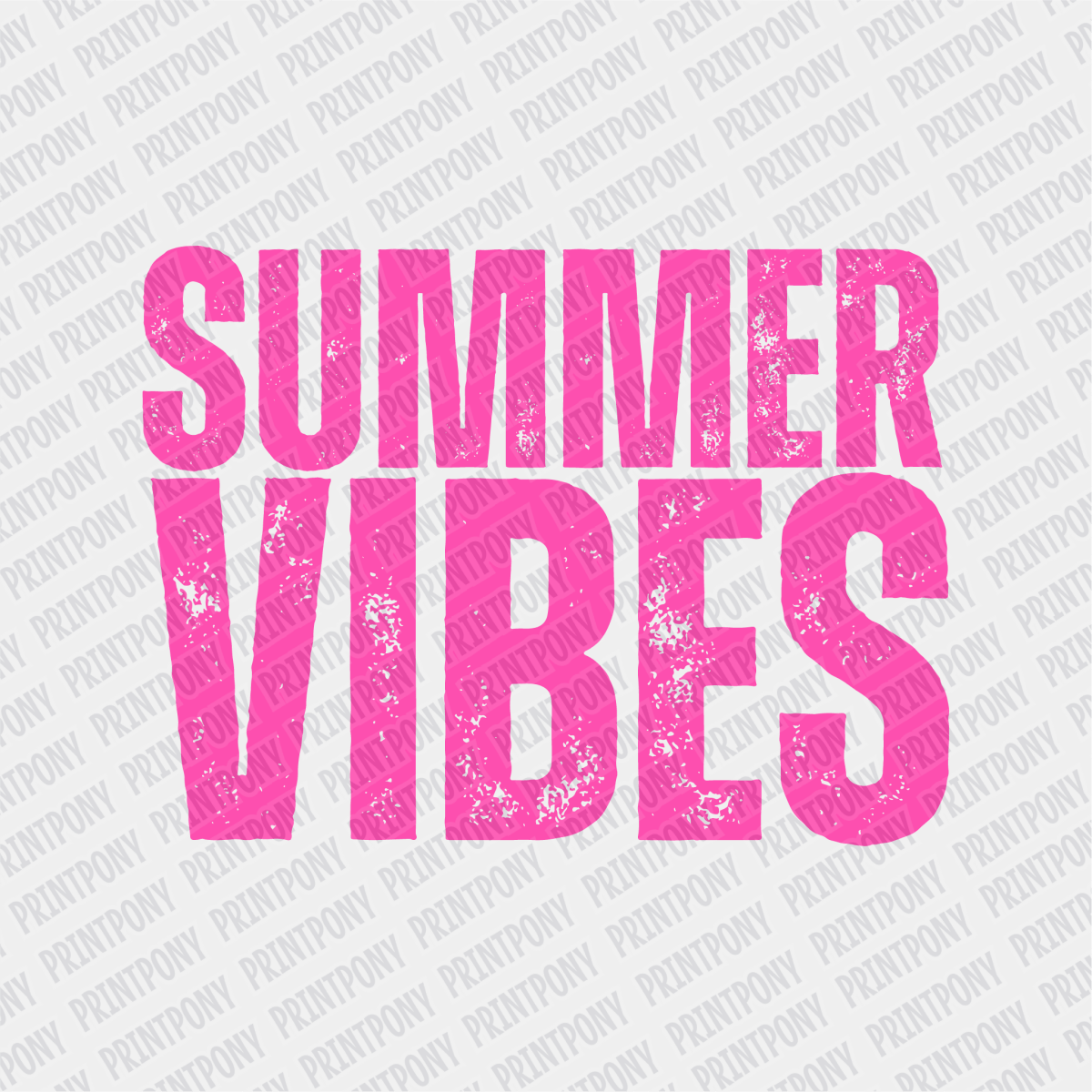 Summer Vibes Distressed DTF transfer - PrintPony