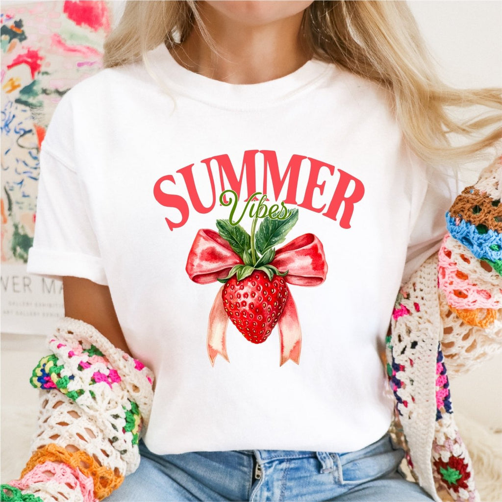 Summer Vibes Strawberry - DTF transfer - PrintPony