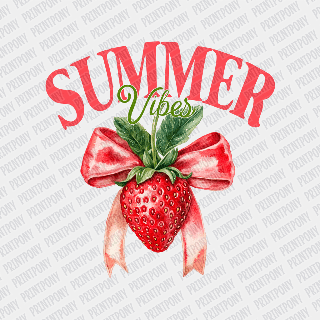 Summer Vibes Strawberry - DTF transfer - PrintPony