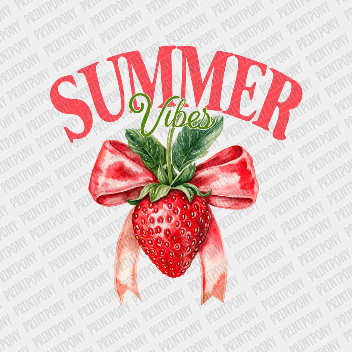 Summer Vibes Strawberry - DTF transfer - PrintPony