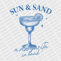 Sun & Sand, a Margarita in hand - DTF transfer - PrintPony