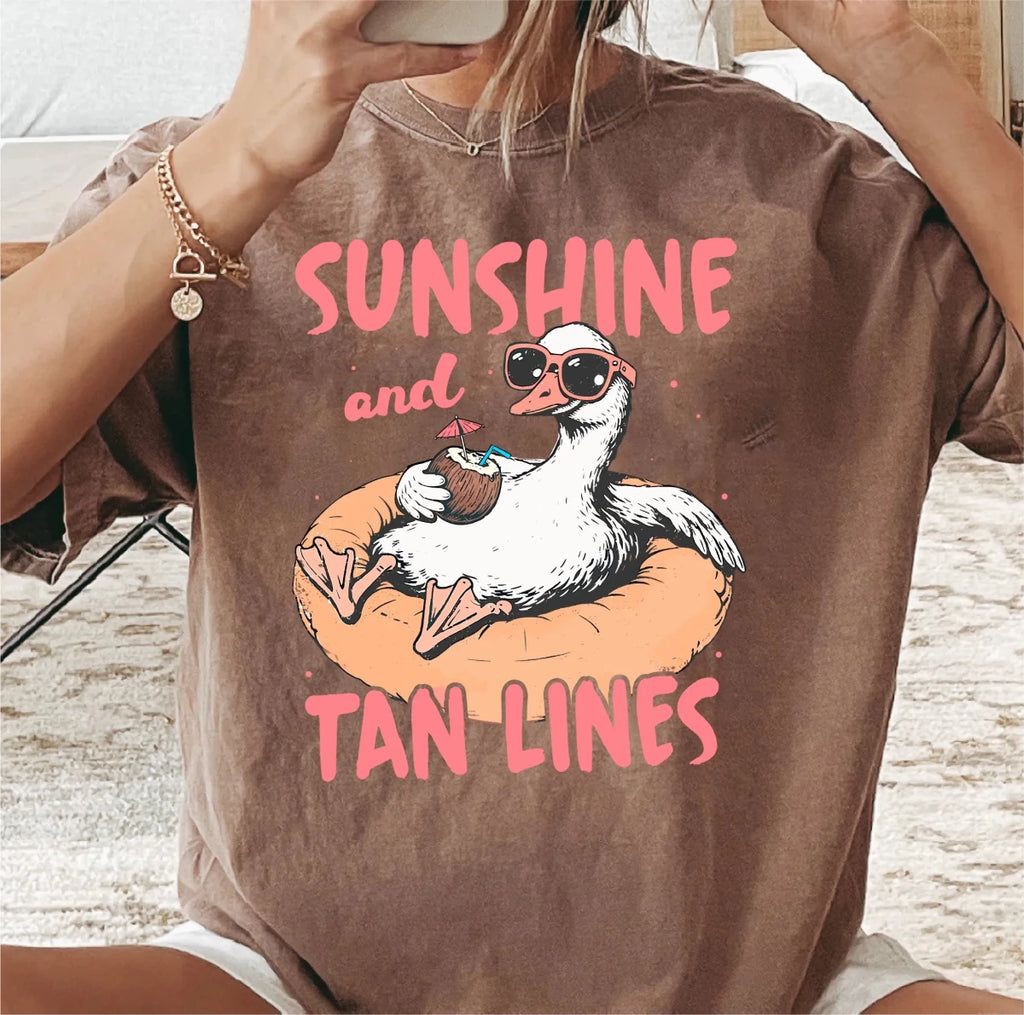 Sunshine and Tan Lines Duck DTF Transfer - PrintPony