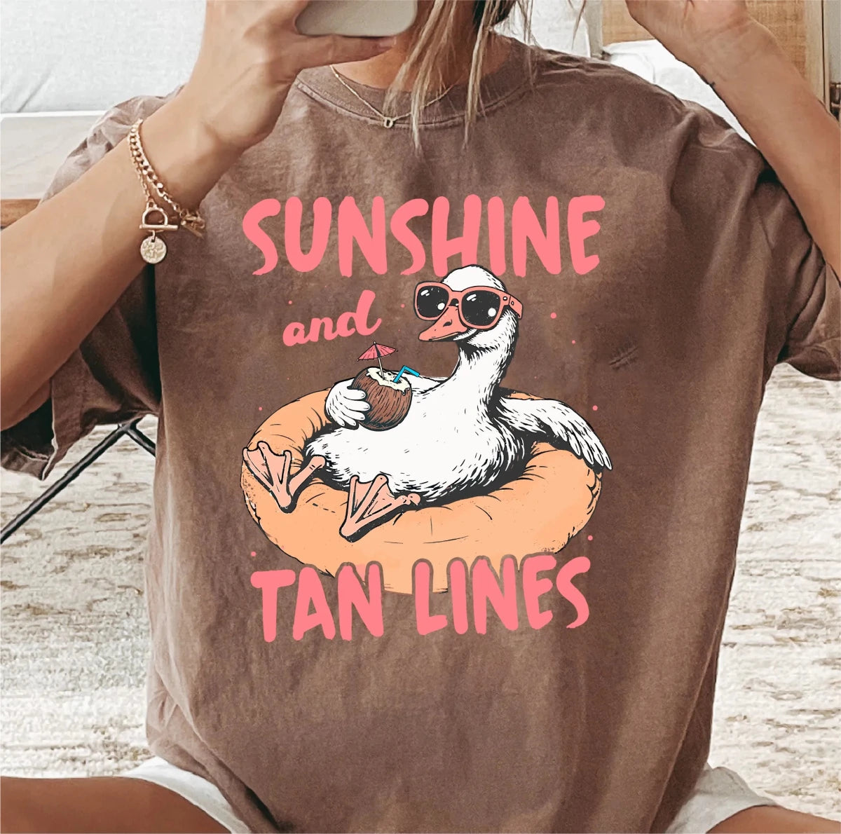 Sunshine and Tan Lines Duck DTF Transfer - PrintPony