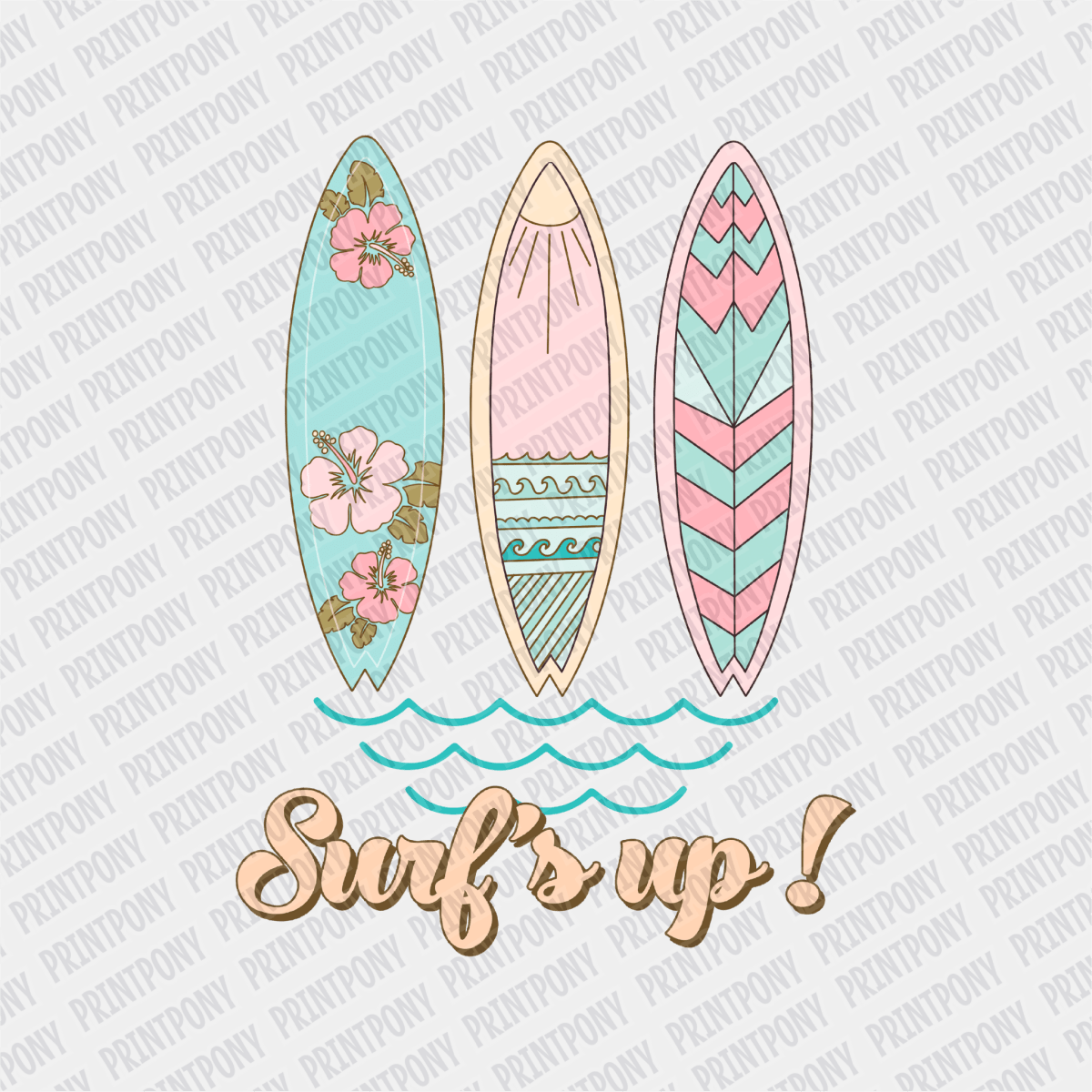 Surfs Up - DTF transfer - PrintPony
