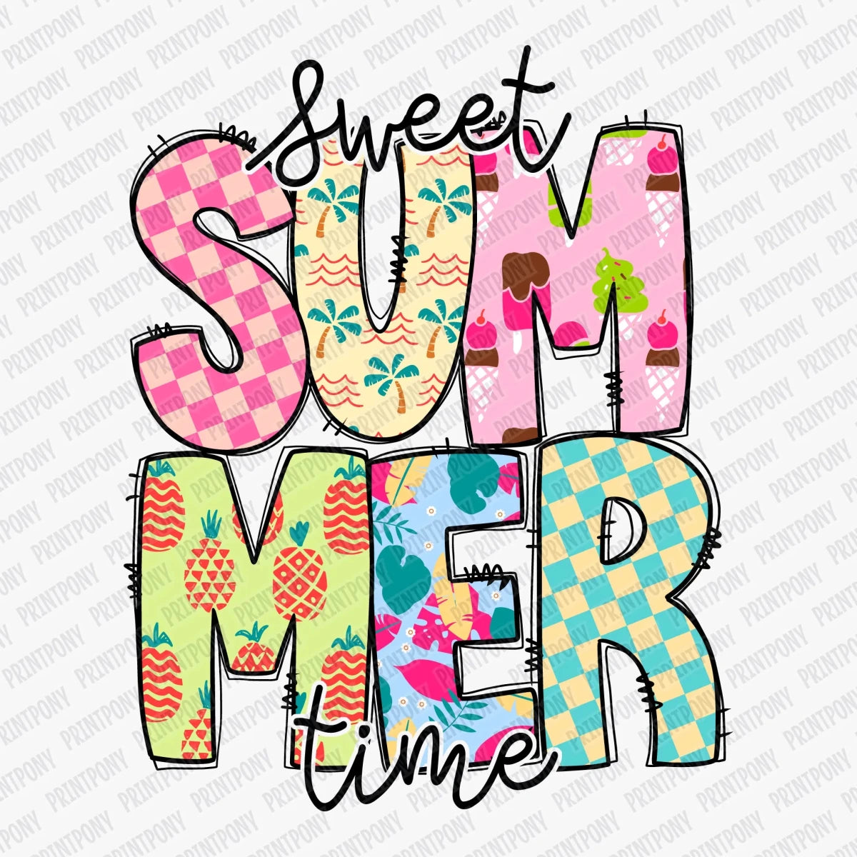 Sweet Summertime DTF Transfer - PrintPony