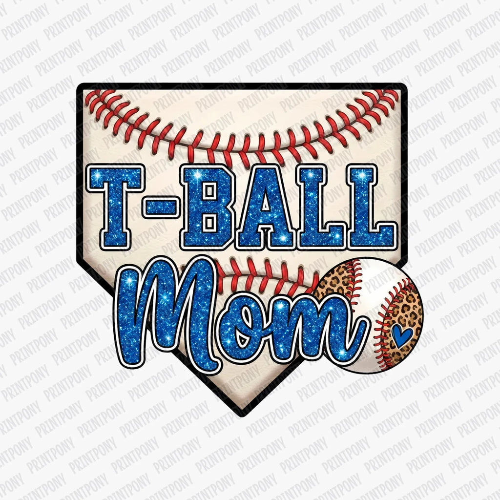 T - Ball Mom Home Plate DTF Transfer - PrintPony