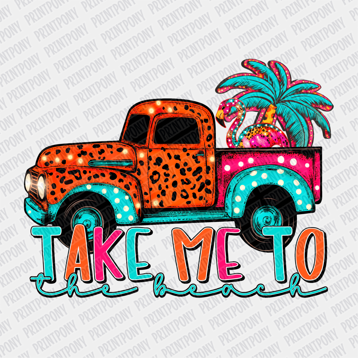 Take me to the Beach - DTF transfer - PrintPony