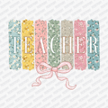 Teacher Coquette Brushstrokes DTF Transfer - PrintPony™