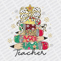 Teacher Coquette Pencil Tree with Ribbon DTF transfer - Print Pony‚Äö√ë¬¢