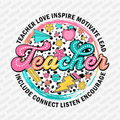 Teacher, Love, Inspire, Motivate DTF Transfer - PrintPony™