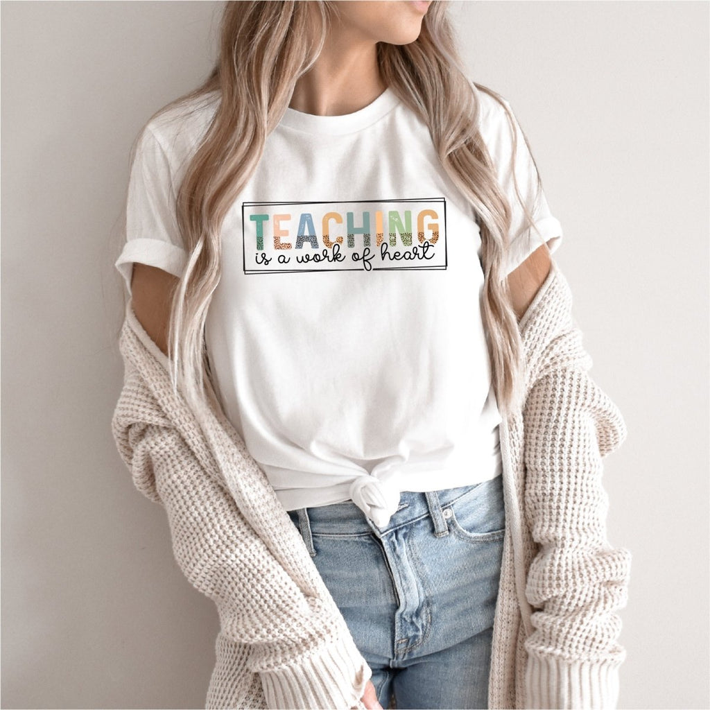 Teaching is a Work of Heart - DTF Transfer - PrintPony
