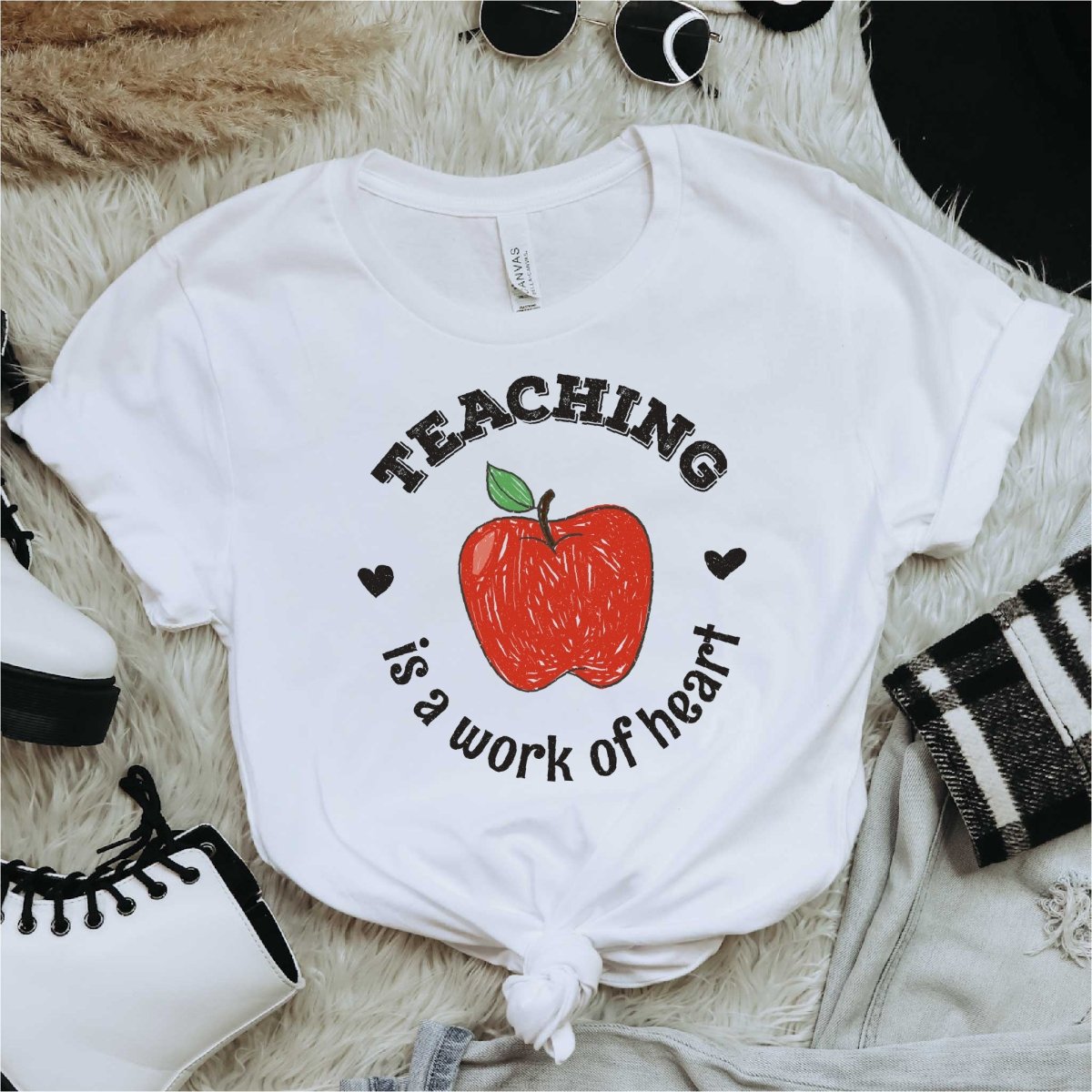 Teaching Is a Work of Heart - DTF Transfer - PrintPony