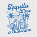 Tequila Lime & Sunshine Blue DTF transfer - PrintPony