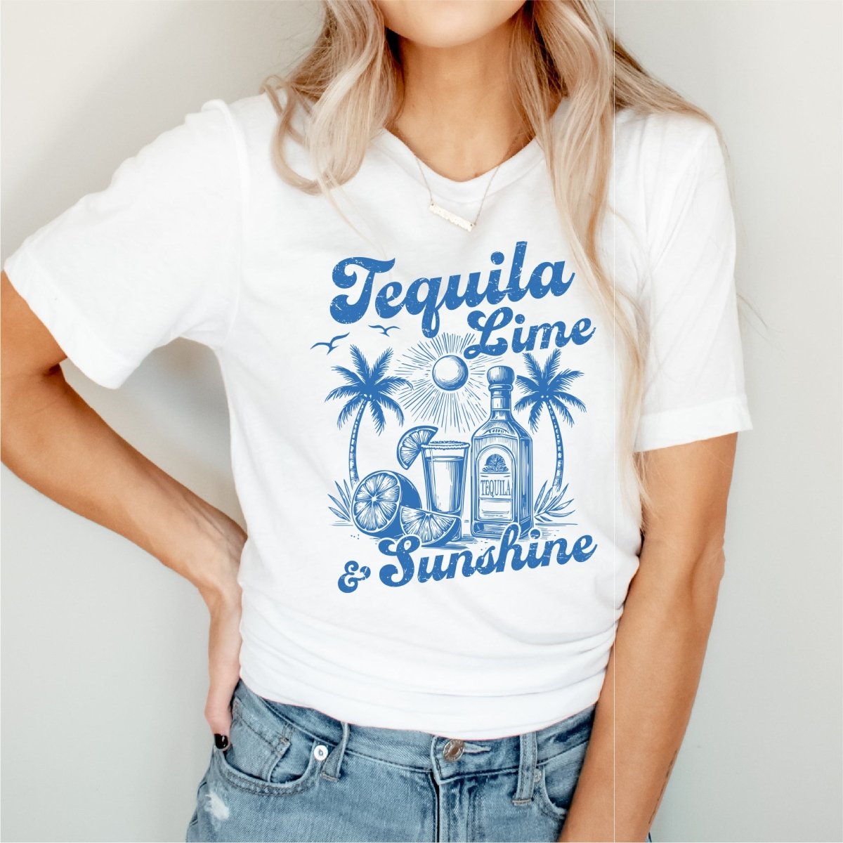 Tequila Lime & Sunshine Blue DTF transfer - PrintPony