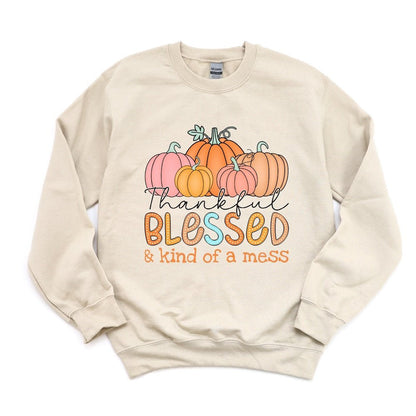 Thankful Blessed & Kind of Mess - PrintPony®