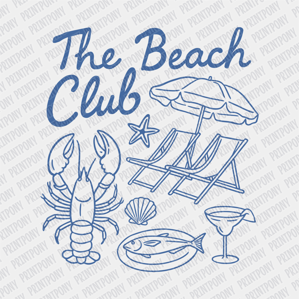 The Beach Club - DTF transfer - PrintPony