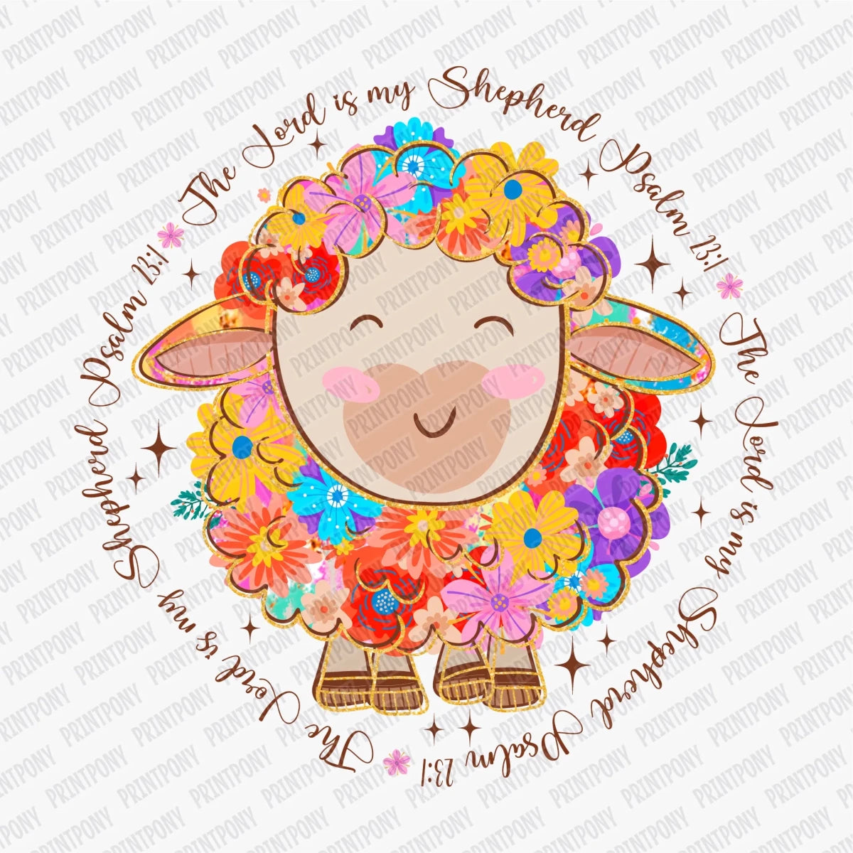 The Lord Is My Shepherd Easter DTF Transfer - PrintPony