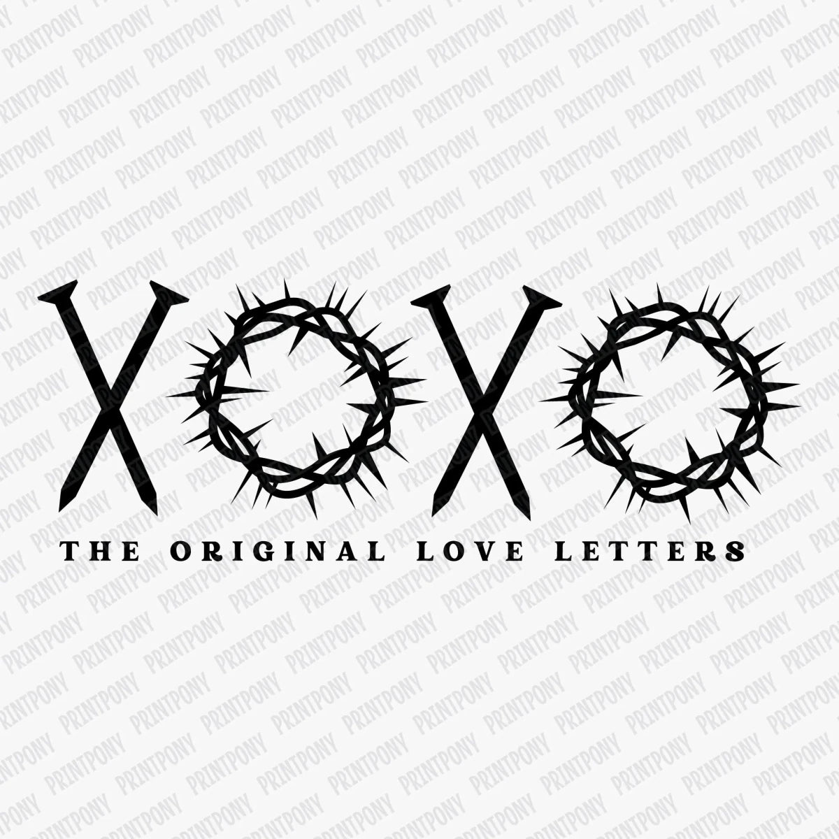 The Original Love Letters (Black) DTF Transfer - PrintPony