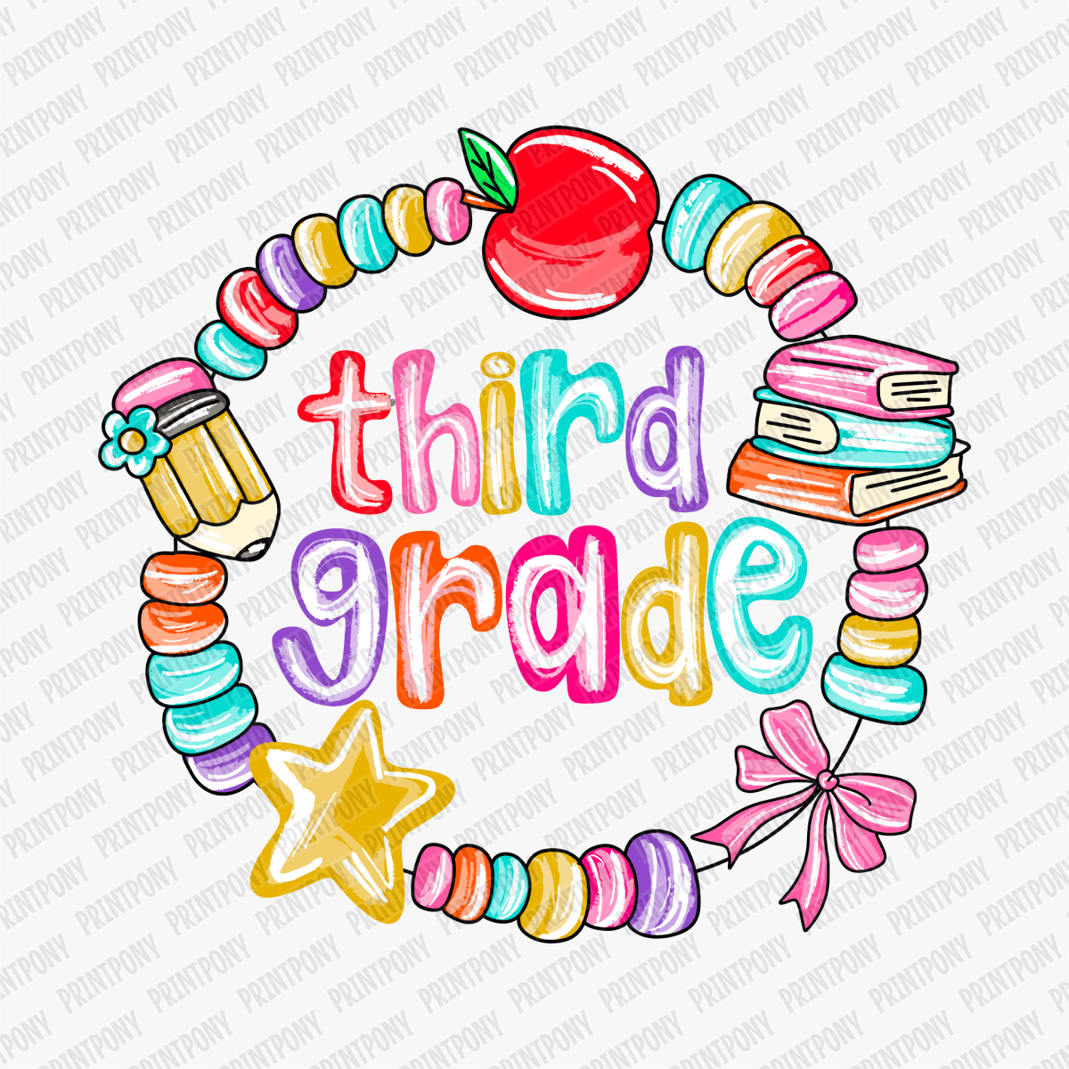 Third Grade Bracelet Design DTF transfer - PrintPony