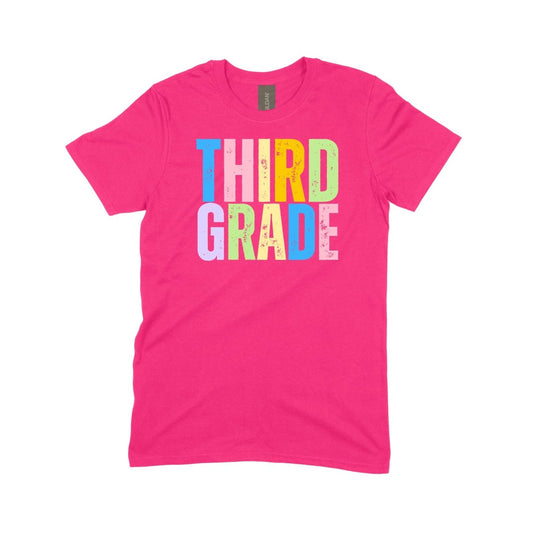 Third Grade Bright Pastel - DTF Transfer - PrintPony®