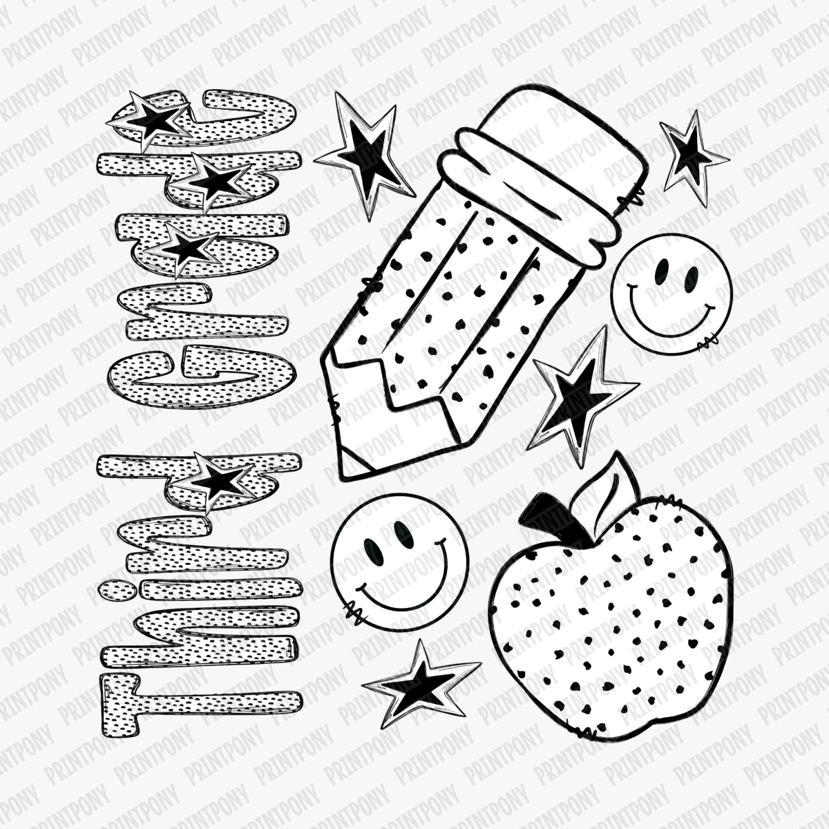 Third Grade Dotted DTF transfer - PrintPony