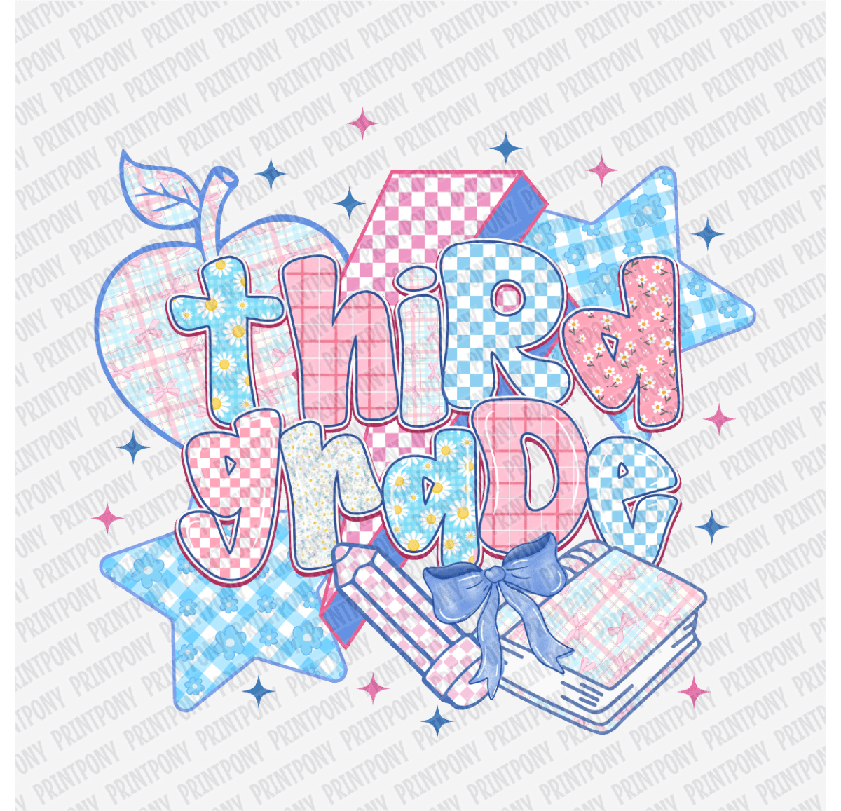 Third Grade Pastel Coquette - DTF Transfer - PrintPony