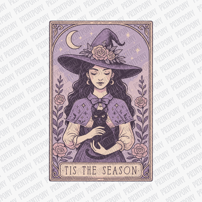 Tis' the Season Witch and Cat Halloween DTF Transfer - PrintPony™