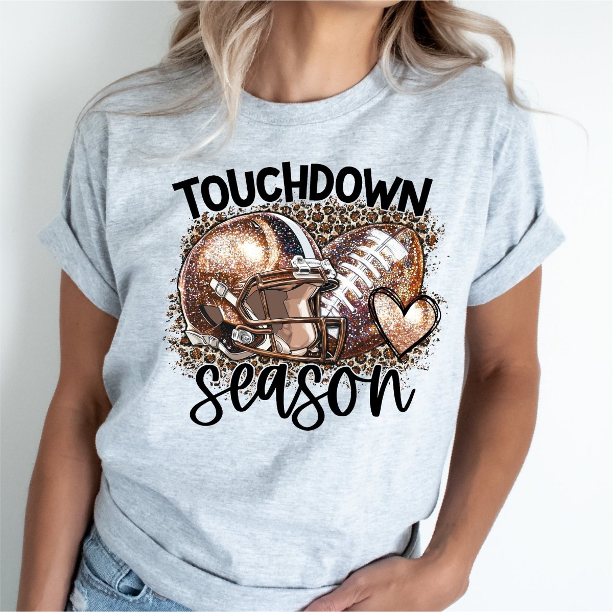 Touchdown Season Faux Glitter DTF Transfer - PrintPony™