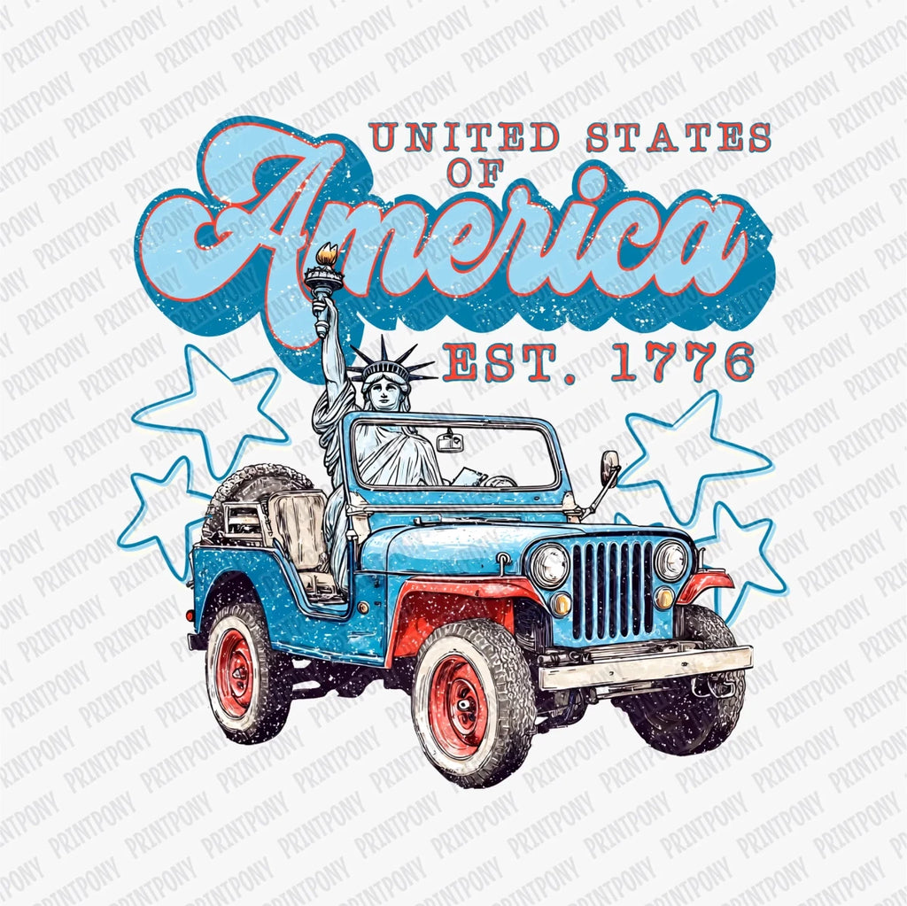 United States of America Est. 1776 Patriotic DTF transfer - PrintPony