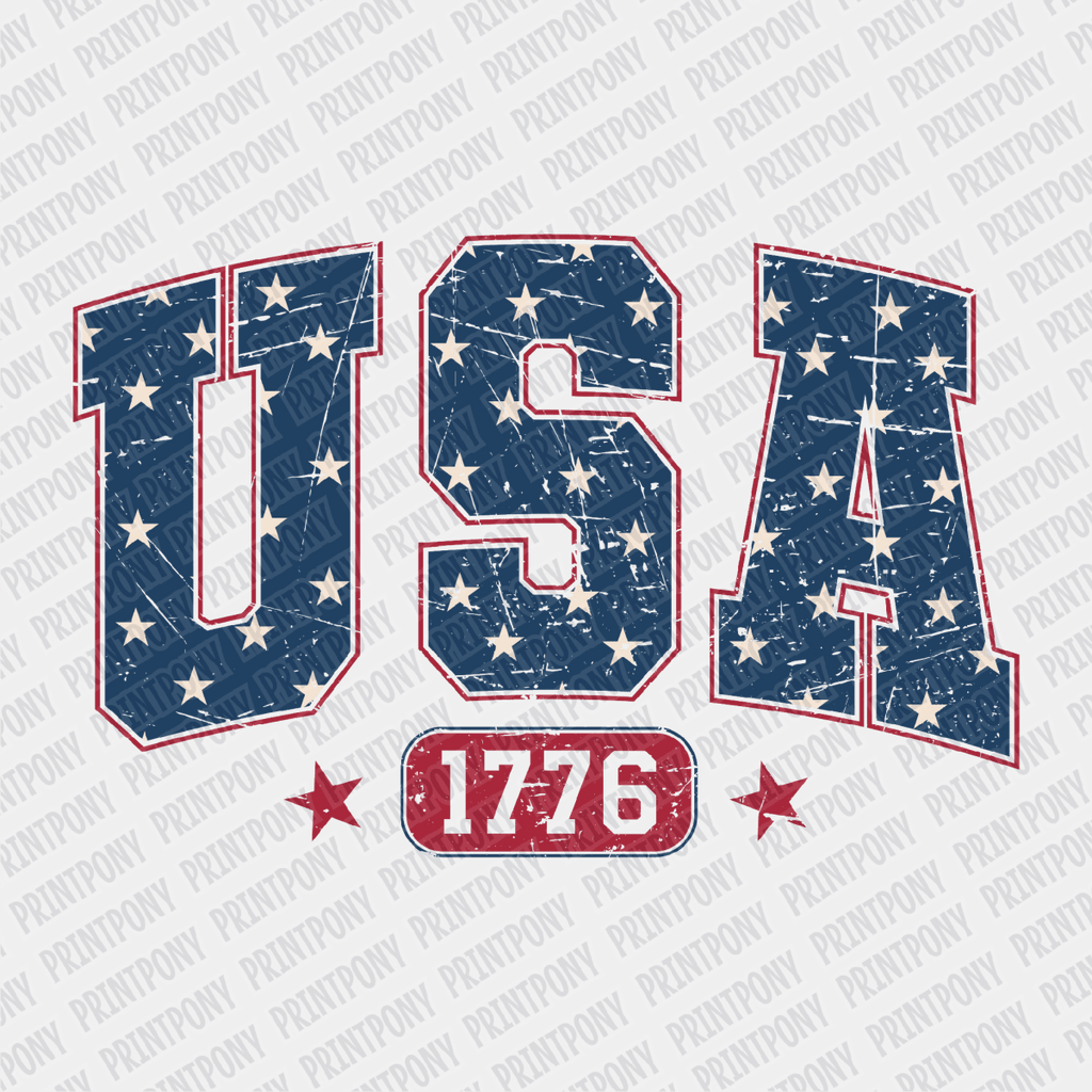 USA 1776 Patriotic DTF Transfer - PrintPony