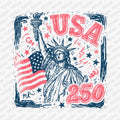 USA 250 Liberty Patriotic DTF Transfer - PrintPony