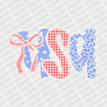 USA Lacey Coquette Patriotic DTF transfer - PrintPony