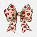 Valentine's Coquette Ribbon with Hearts | Valentine's Day DTF Transfer - PrintPony
